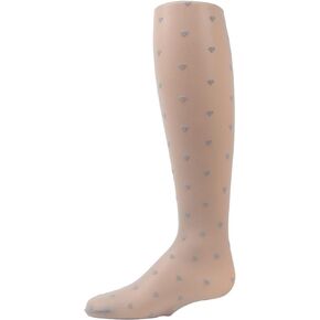 MeMoi Polka Dot Heart Sheer Girls Tights