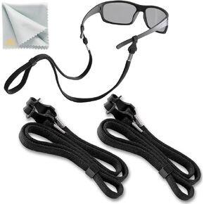 SIGONNA Eye Glasses String Holder Strap - Eyeglass Straps Cords for Men Women - Eyeglass Holders Around Neck - Sunglasses String Chain Lanyard Retainer - 4 Pcs Orange Blue