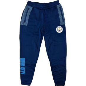Icon Sports Boy's Manchester City Sweatpants with Zipper Pockets, Licensed Youth Man City Jogger Pants