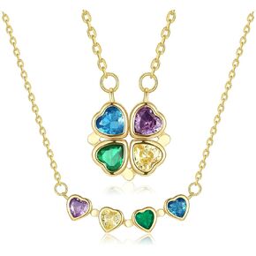 Heart Necklace for Women, Love Cute 18K Gold Plated Cubic Zirconia Heart Necklace Trendy Dainty Gold Pendant Necklace Jewelry Gifts for Women Birthday Christmas, Gold Chain Necklace Gift for Teens Girls Bestfriends