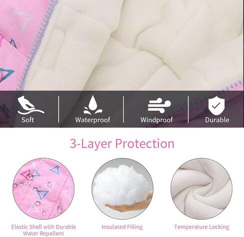 Yueta Baby Snowsuit One Piece Kids Snow Pants Overalls Ski Suit Jackets Jumpsuits Waterproof in Saudi Arabia