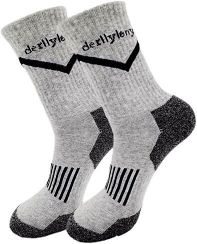 derllyleny Men's 4 Pack crew Socks for Hiking Running in Saudi Arabia