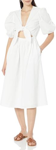 The Drop Women's Prisha Cutout Poplin Midi Dress in Saudi Arabia