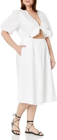 The Drop Women's Prisha Cutout Poplin Midi Dress in Saudi Arabia