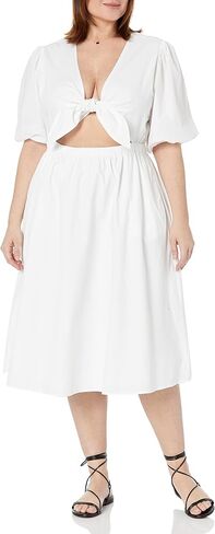 The Drop Women's Prisha Cutout Poplin Midi Dress in Saudi Arabia