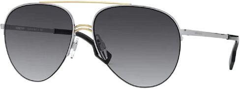 BURBERRY BE3113 Ferry Pilot النظارات الشمسية للنساء + حزمة مع مجموعة العناية بالنظارات من Designer iWear in Saudi Arabia