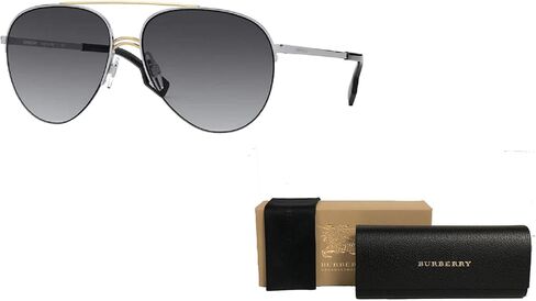 BURBERRY BE3113 Ferry Pilot النظارات الشمسية للنساء + حزمة مع مجموعة العناية بالنظارات من Designer iWear in Saudi Arabia