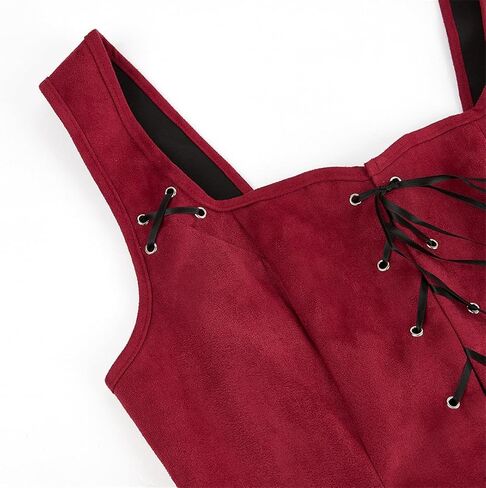 Kranchungel Women Pirate Renaissance Vest Costume Peasant Bodice Medieval Steampunk Pirate Vest Viking Cosplay Costumes in Saudi Arabia