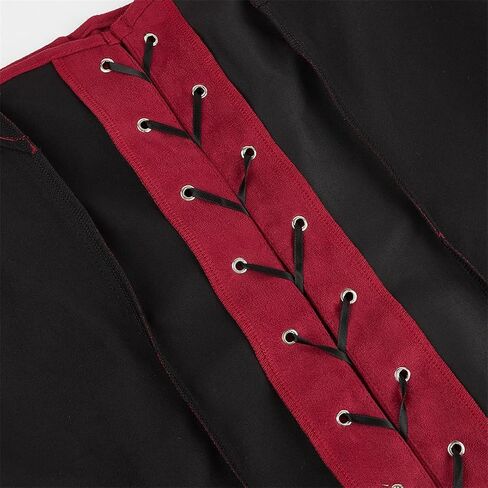 Kranchungel Women Pirate Renaissance Vest Costume Peasant Bodice Medieval Steampunk Pirate Vest Viking Cosplay Costumes in Saudi Arabia
