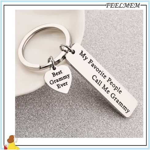 FEELMEM Nanny Gift My Favorite People Call Me Nanny Keychain Best Nanny Ever Jewelry Babysitter Gift Grandma Gift in Saudi Arabia