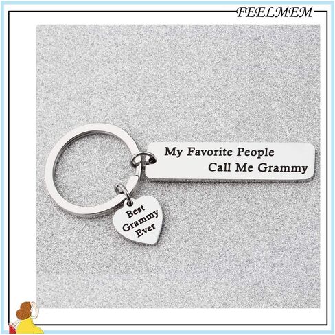 FEELMEM Nanny Gift My Favorite People Call Me Nanny Keychain Best Nanny Ever Jewelry Babysitter Gift Grandma Gift in Saudi Arabia