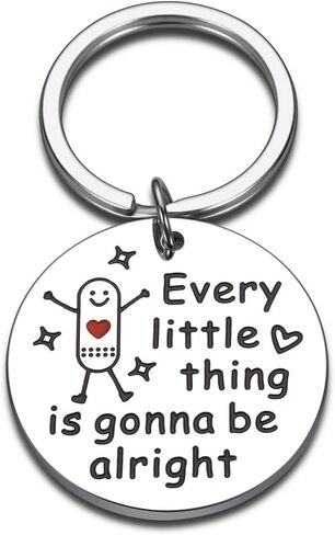 Get Well Soon Gifts for Women Men After Surgery Gifts Keychain Inspirational Key chain for Him Her Every Little Thing Is Gonna Be Alright Coworker Leaving Gifts Graduation Gifts for Teen Boys Girls in Saudi Arabia