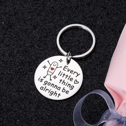 Get Well Soon Gifts for Women Men After Surgery Gifts Keychain Inspirational Key chain for Him Her Every Little Thing Is Gonna Be Alright Coworker Leaving Gifts Graduation Gifts for Teen Boys Girls in Saudi Arabia