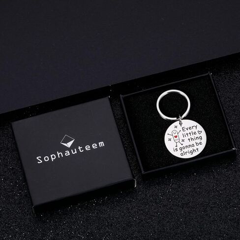 Get Well Soon Gifts for Women Men After Surgery Gifts Keychain Inspirational Key chain for Him Her Every Little Thing Is Gonna Be Alright Coworker Leaving Gifts Graduation Gifts for Teen Boys Girls in Saudi Arabia