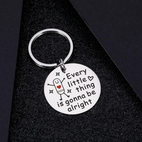 Get Well Soon Gifts for Women Men After Surgery Gifts Keychain Inspirational Key chain for Him Her Every Little Thing Is Gonna Be Alright Coworker Leaving Gifts Graduation Gifts for Teen Boys Girls in Saudi Arabia