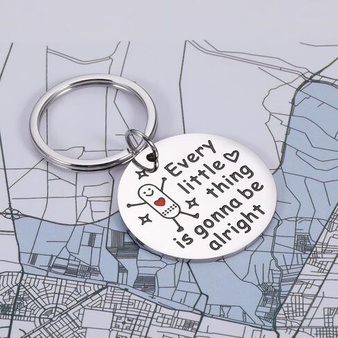 Get Well Soon Gifts for Women Men After Surgery Gifts Keychain Inspirational Key chain for Him Her Every Little Thing Is Gonna Be Alright Coworker Leaving Gifts Graduation Gifts for Teen Boys Girls in Saudi Arabia