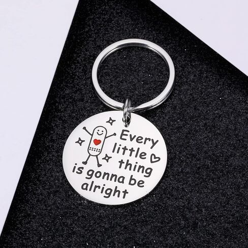 Get Well Soon Gifts for Women Men After Surgery Gifts Keychain Inspirational Key chain for Him Her Every Little Thing Is Gonna Be Alright Coworker Leaving Gifts Graduation Gifts for Teen Boys Girls in Saudi Arabia