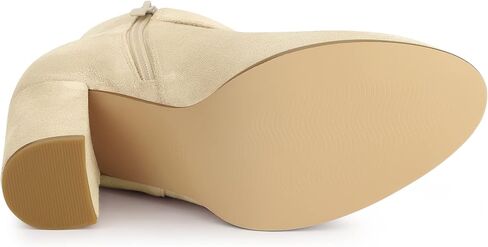 Allegra K Women's Buckle Side Zip Chunky Heels Ankle Boots in Saudi Arabia