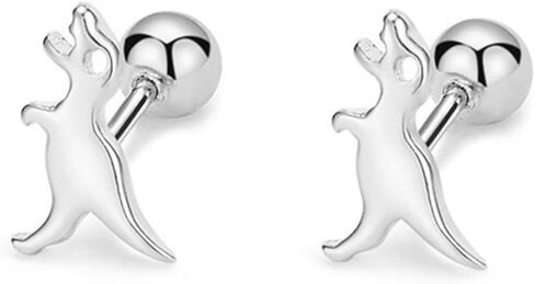 20g Mini Cute Dinosaur Stud Earrings for Women Girls 925 Sterling Silver Hypoallergenic Tiny Dragon Brontosaurus Animal Ball Piercing Cartilage Tragus Fashion Minimalist Jewelry Gifts in Saudi Arabia