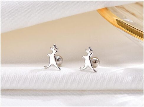 20g Mini Cute Dinosaur Stud Earrings for Women Girls 925 Sterling Silver Hypoallergenic Tiny Dragon Brontosaurus Animal Ball Piercing Cartilage Tragus Fashion Minimalist Jewelry Gifts in Saudi Arabia