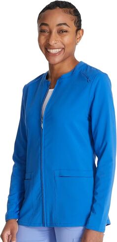 Cherokee Atmos Women Warm Up Scrubs Jacket Zip Front CK356A in Saudi Arabia
