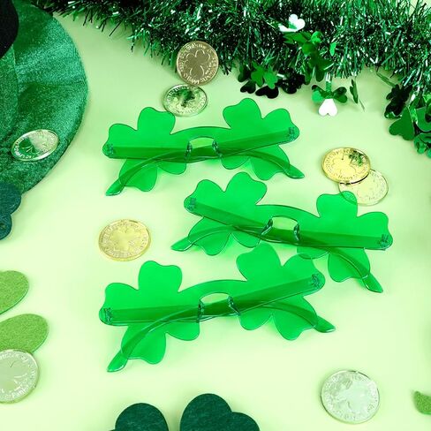 6 قطع من نظارات YAXINRUI الشمسية شامروك نظارات يوم القديس باتريك، نظارات البرسيم الأخضر يوم القديس باتريك نظارات شمسية يوم القديس باتريك إكسسوارات الزي للنساء والرجال هدايا عيد القديس باتريك in Kuwait