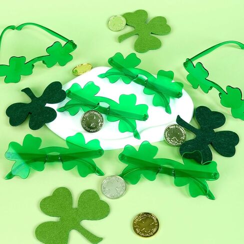 6 قطع من نظارات YAXINRUI الشمسية شامروك نظارات يوم القديس باتريك، نظارات البرسيم الأخضر يوم القديس باتريك نظارات شمسية يوم القديس باتريك إكسسوارات الزي للنساء والرجال هدايا عيد القديس باتريك in Kuwait