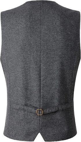 Mens Irish Tweed Vest Herringbone Wool Celtic Waistcoat Full Back in Saudi Arabia