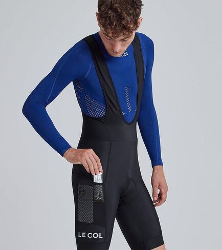 LE COL Men’s Sport Cargo Thermal Bib Shorts | Fleece Lined Cycle Shorts | Padded Chamois Cycling Pants Gel Inserts | XS - 3XL in Saudi Arabia