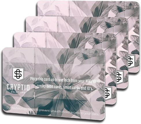 RFID Blocking Cards 4 Pack - Slim, Stylish, and Effective - Defend Your Data with Style - NFC Debit/Credit Card, Passport, ID Protector - Sleek Design For Wallet and Purse (4) (Space) in Saudi Arabia