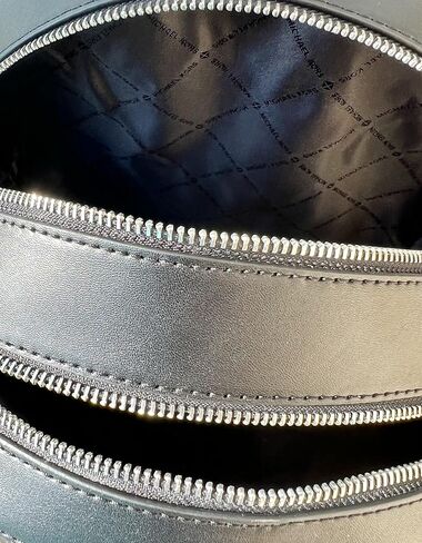 Michael Kors Jaycee Large Backpack School Bag Bundled Jet Set Travel Large Trifold Wallet MK Signature (Vanilla MK) in Saudi Arabia