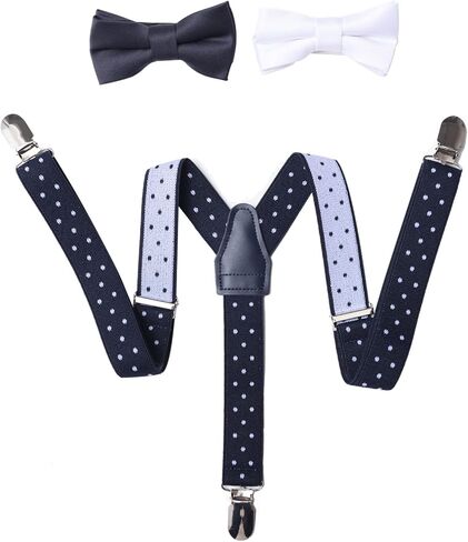 حمالات الأطفال من Tripome مع قطعتين من ربطات العنق - مشابك مرنة قوية على شكل حرف Y للأولاد والبنات in Kuwait