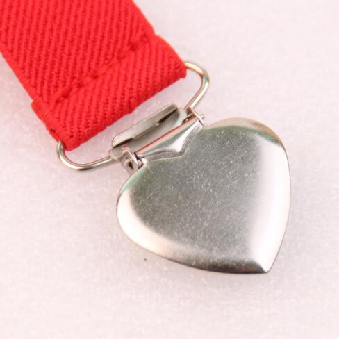 Child Kids Suspenders for Boys and Girls Adjustable Elastic Peach Heart Suspenders in Kuwait