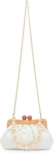 Dolce Vita Dani Wood Frame Clutch, White in Saudi Arabia