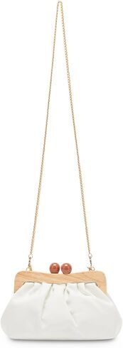 Dolce Vita Dani Wood Frame Clutch, White in Saudi Arabia