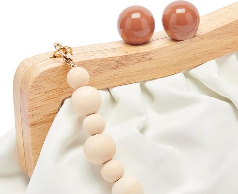 Dolce Vita Dani Wood Frame Clutch, White in Saudi Arabia