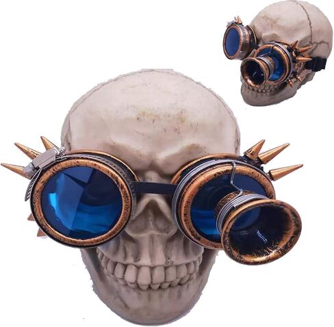 3D Steampunk Goggles Glasses,VintageCyberpunk Sunglasses for Retro Gothic Halloween Party Cosplay Costume Accessories in Saudi Arabia