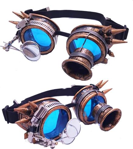 3D Steampunk Goggles Glasses,VintageCyberpunk Sunglasses for Retro Gothic Halloween Party Cosplay Costume Accessories in Saudi Arabia