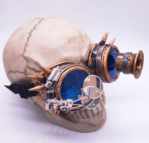3D Steampunk Goggles Glasses,VintageCyberpunk Sunglasses for Retro Gothic Halloween Party Cosplay Costume Accessories in Saudi Arabia