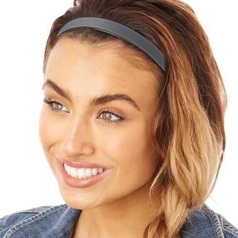 Hipsy Blades 3-Pack Adjustable & Flexible No Slip Solid Basic Headbands Women's Fashion Sports 5/8" Head Bands for Women Girls & Teens in Saudi Arabia