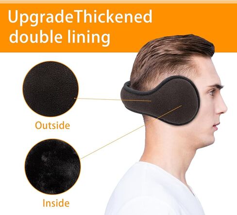 اغطية اذن شتوية للرجال والنساء، اغطية اذن دافئة للشتاء من الصوف للجنسين، اغطية اذن قابلة للطي خلف الراس قابلة للتعديل، اغطية اذن للشتاء، تدفئة اذن من الصوف للطقس البارد in Kuwait