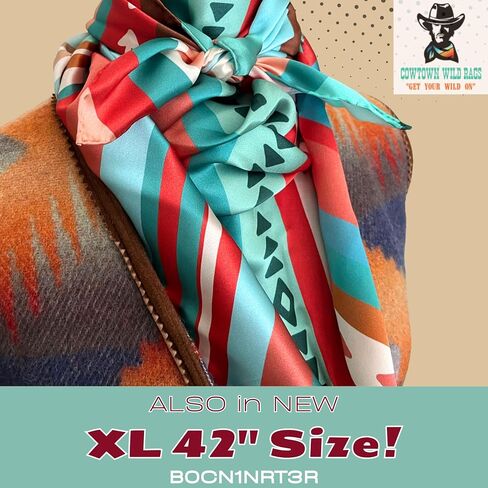 Silk Scarf (34 inches) Cowboy Bandana 100% Silk Scarves for Men and Women | Neckerchief Western Wild Rag in Saudi Arabia