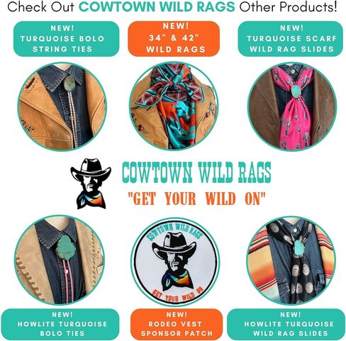 Silk Scarf (34 inches) Cowboy Bandana 100% Silk Scarves for Men and Women | Neckerchief Western Wild Rag in Saudi Arabia