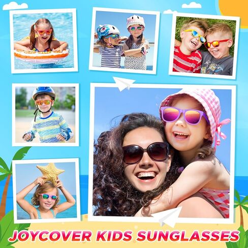 Joycover Kids Sunglasses Bulk, Kids Sunglasses Party Favor, 24 Pack Neon Kids Sunglasses with UV400 Protection, Birthday Party Supplies, Party Favors for Kids 3-5 4-8, Great Gift for Boys Girls in Saudi Arabia