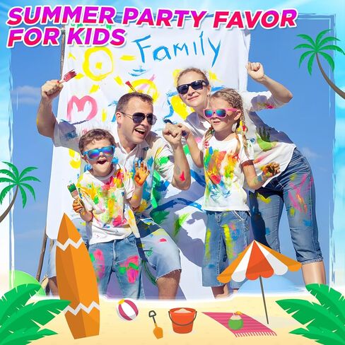 Joycover Kids Sunglasses Bulk, Kids Sunglasses Party Favor, 24 Pack Neon Kids Sunglasses with UV400 Protection, Birthday Party Supplies, Party Favors for Kids 3-5 4-8, Great Gift for Boys Girls in Saudi Arabia