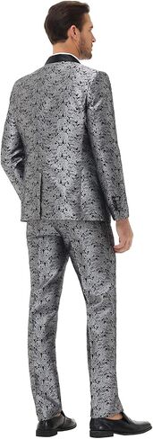 Rogers & Morris Tuxedo Suits for Men Regular fit 3 Piece Pasiley Floral Patterm Homecoming Outfits in Saudi Arabia