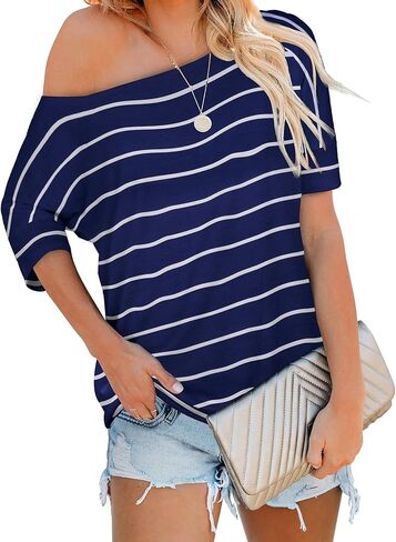 قمصان تونيك كاجوال فضفاضة مناسبة للنساء من Sipaya بدون أكتاف in Kuwait