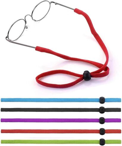 JELIEE 5 PCS Adjustable Glasses Strap Eyeglass Strap Sunglasses Strap Sports Sunglasses Strap Universal Fit Rope Eyewear Retainer for Men Women in Kuwait