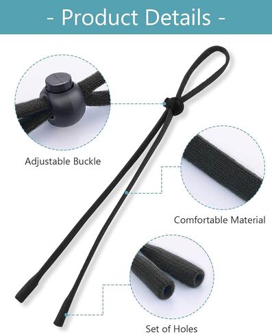 JELIEE 5 PCS Adjustable Glasses Strap Eyeglass Strap Sunglasses Strap Sports Sunglasses Strap Universal Fit Rope Eyewear Retainer for Men Women in Kuwait