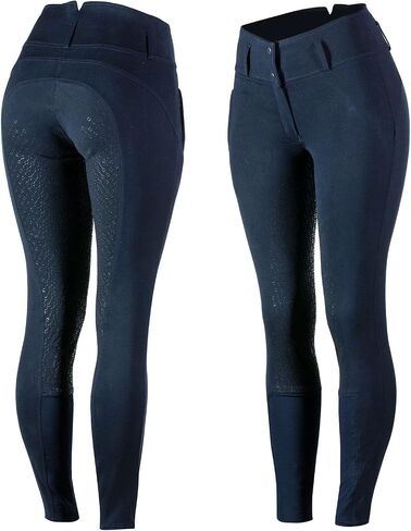 HORZE Daniela Silicone Grip Full Seat Breeches | High Waist Equestrian Riding Pants in Saudi Arabia